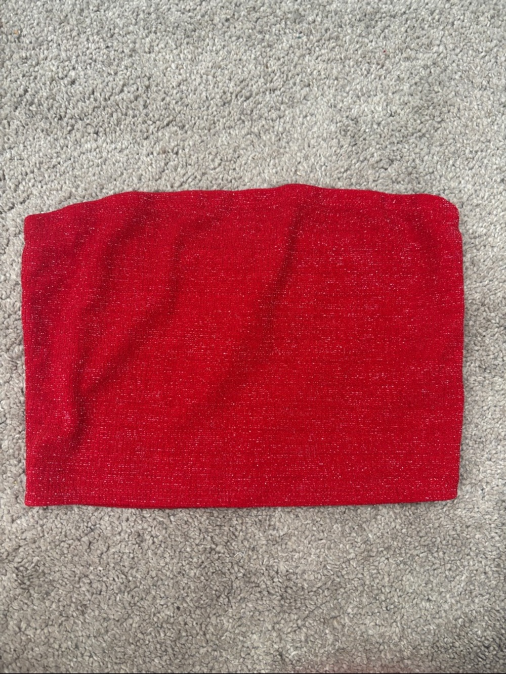 Forever 21 Red Sparkle Tube Top